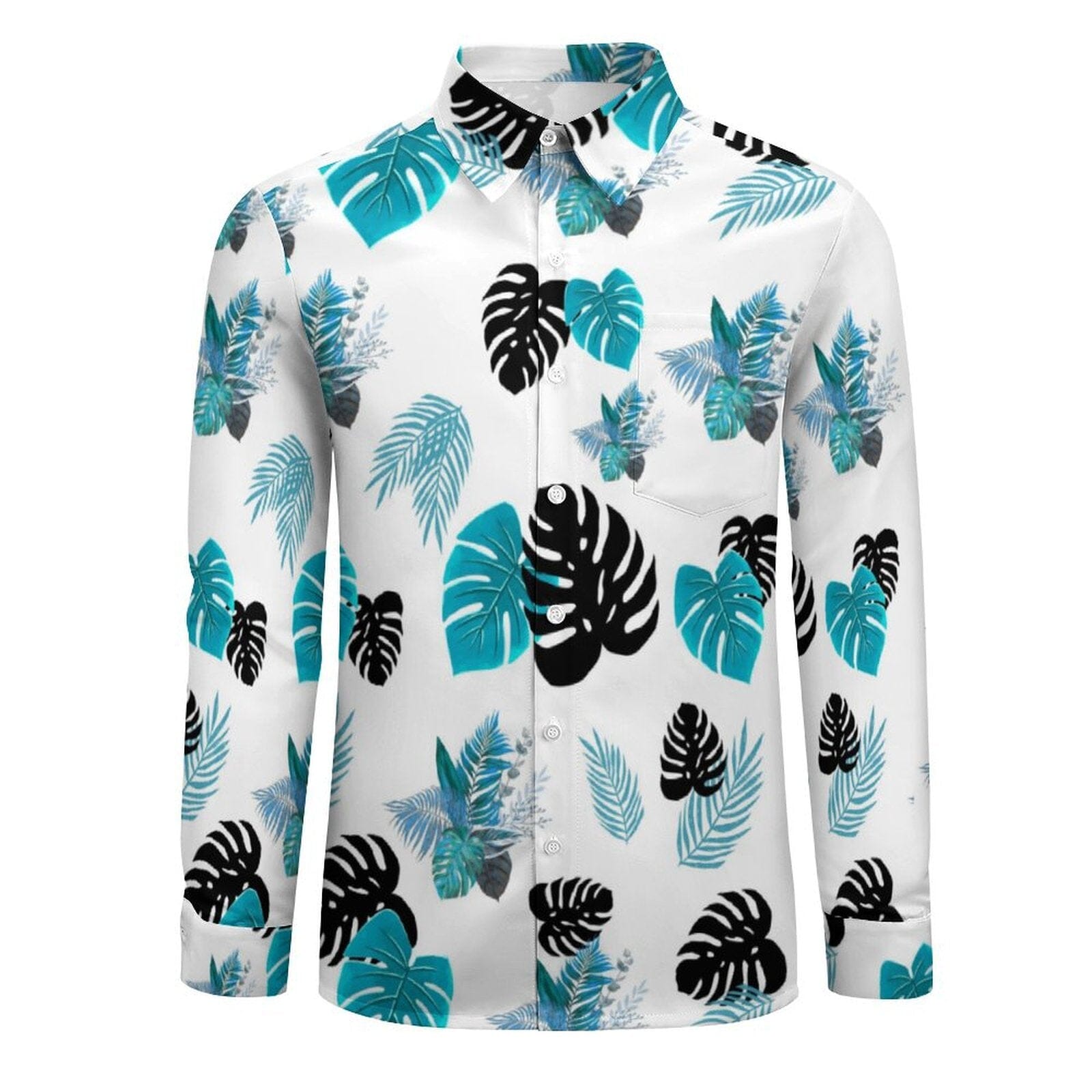 Men's Tropical Lux Long Sleeve Button-Up Shirt - Premium Casual Wear Shirts Savvishly Savvique 
