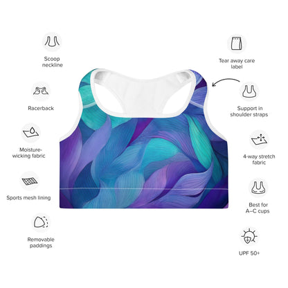 Padded Sports Bra - Custom Design & Maximum Support Women's Activewear Savvishly Savvique 