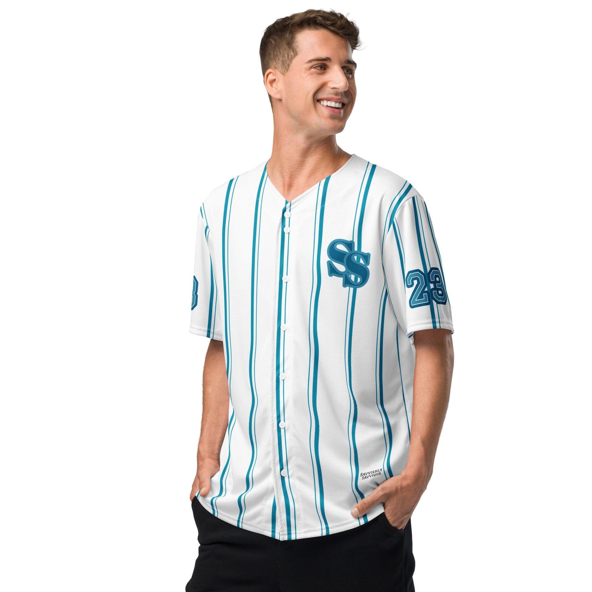 Premium Button-Up Baseball Jersey - Classic Sports Style Baseball Jerseys Savvishly Savvique 