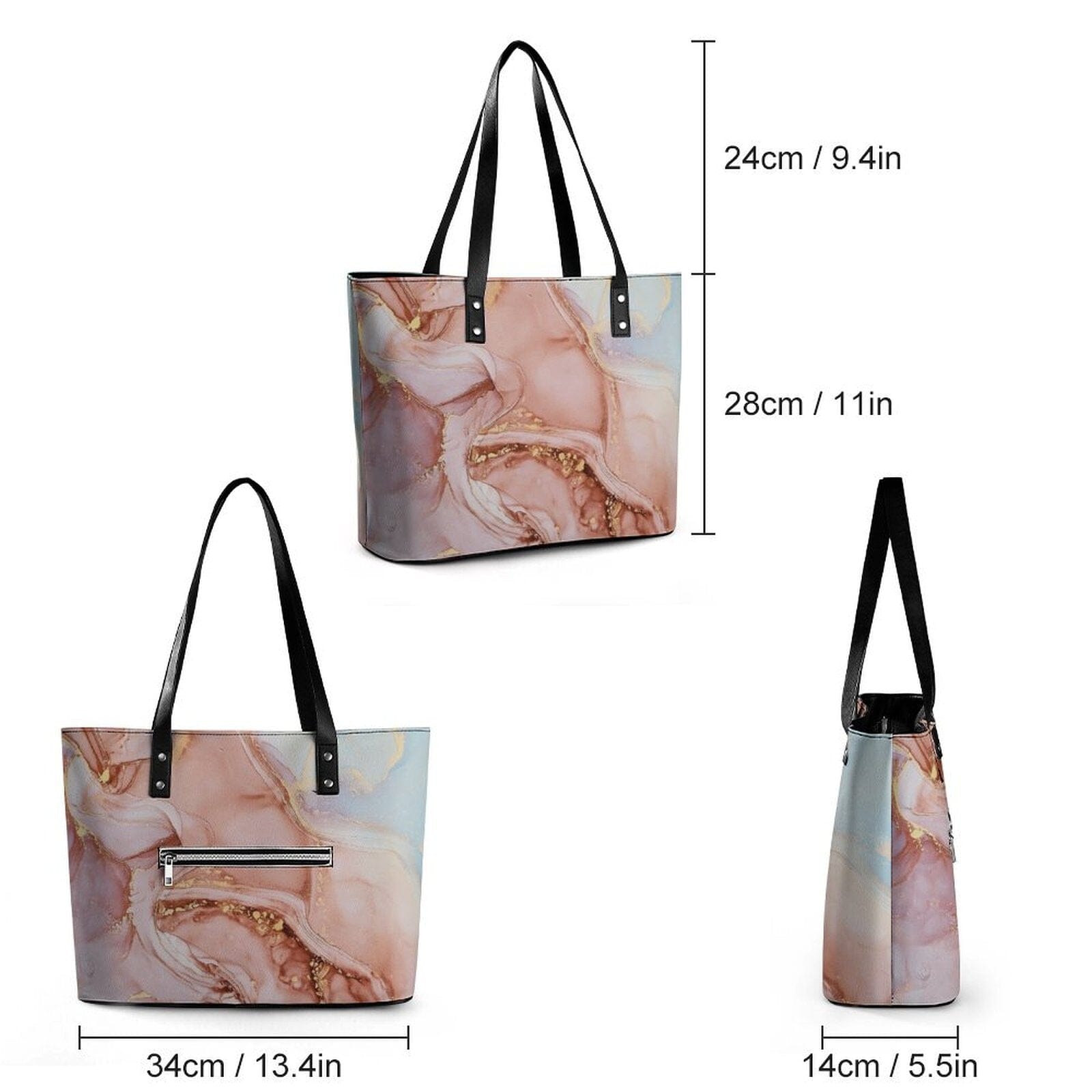 Premium Leather Lady's Handbag - Elegant Daily Essential Women's Bags Savvishly Savvique 