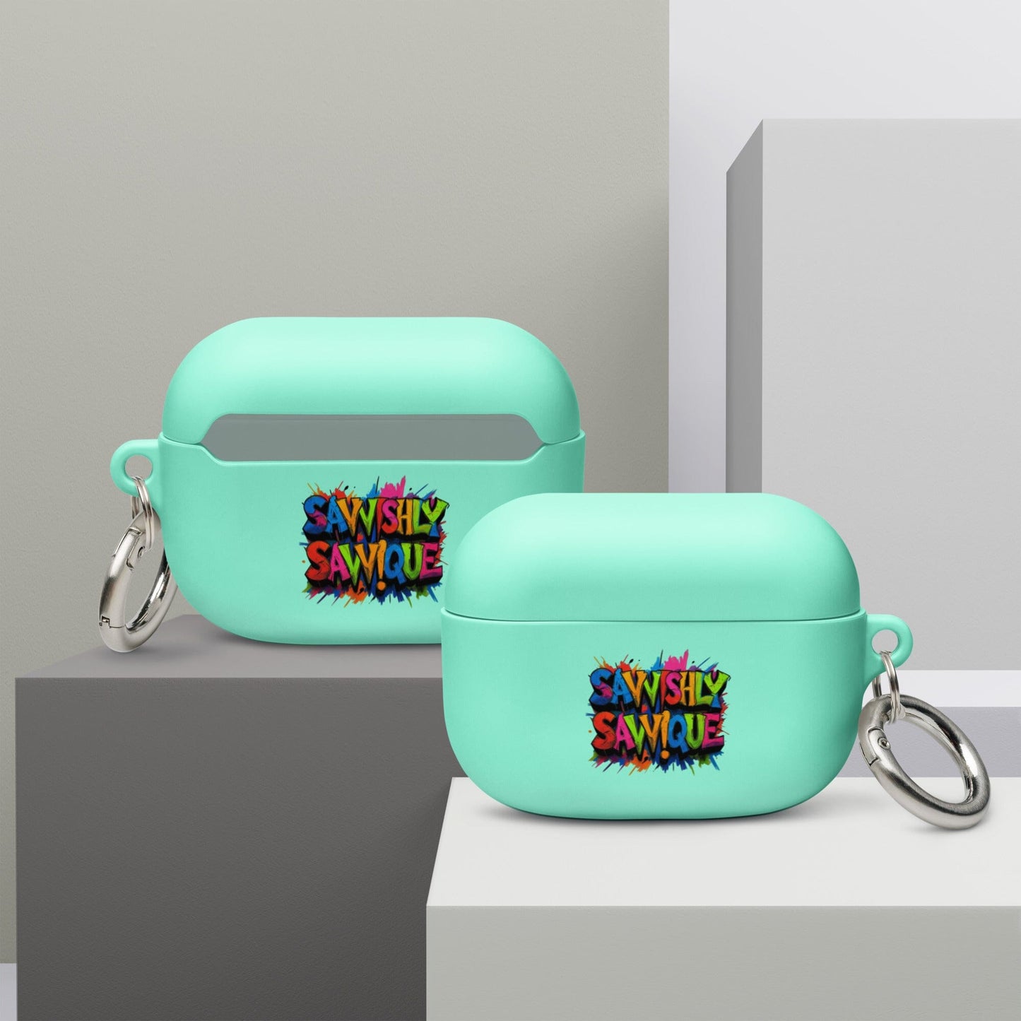 Rubber Case for AirPods® Savvishly Savvique Mint AirPods Pro 
