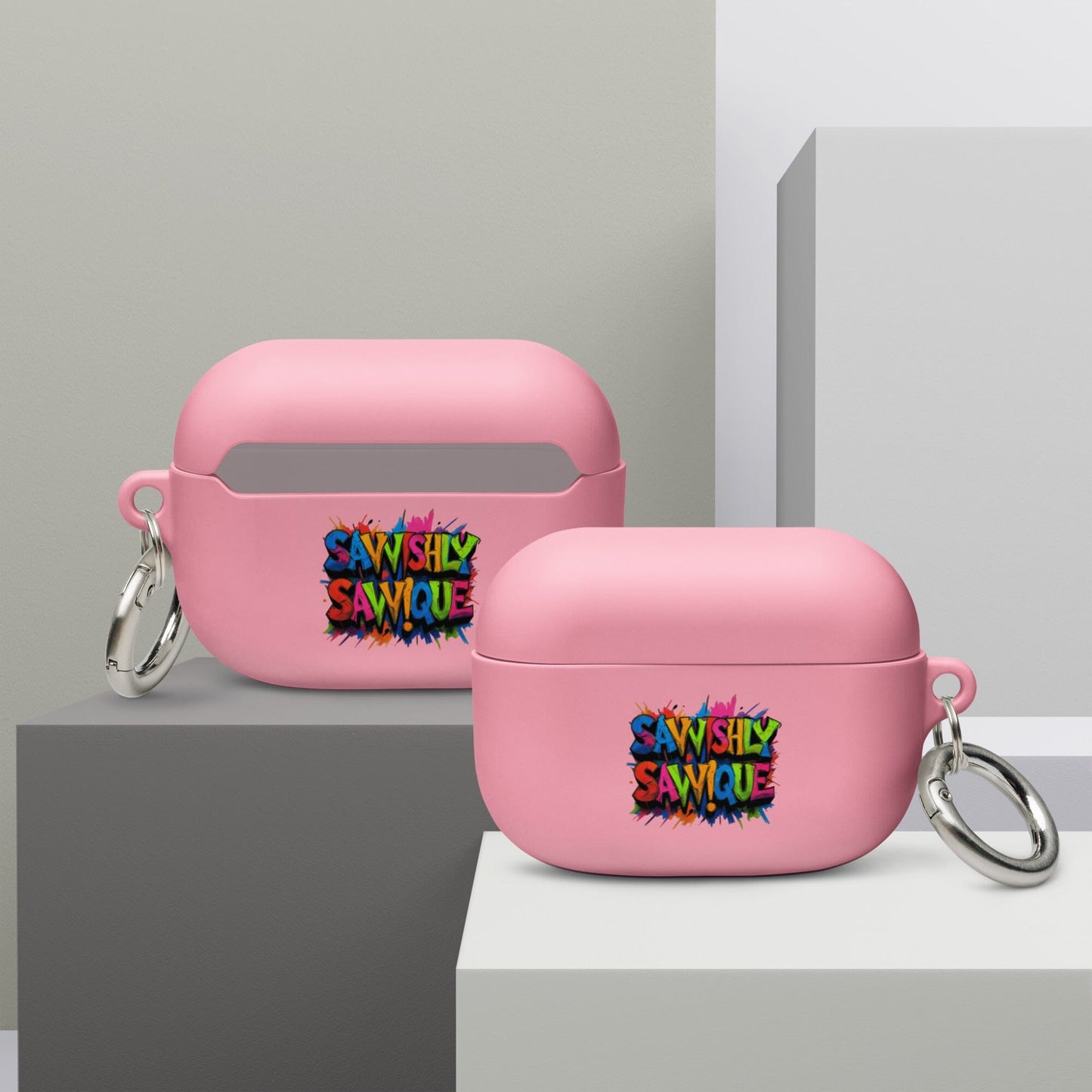 Rubber Case for AirPods® Savvishly Savvique Pink AirPods Pro 