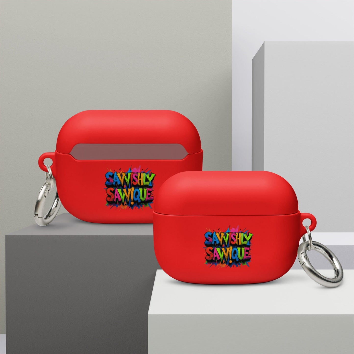 Rubber Case for AirPods® Savvishly Savvique Red AirPods Pro 