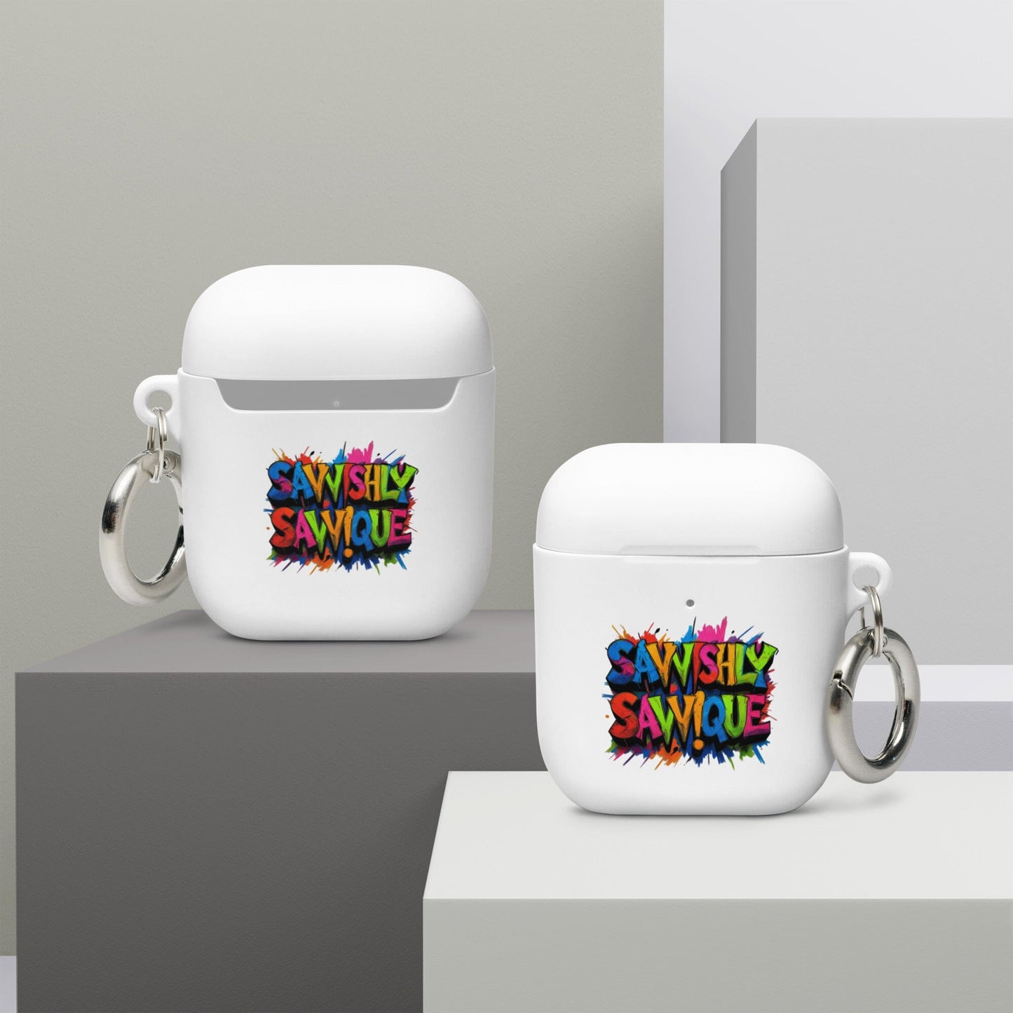 Rubber Case for AirPods® Savvishly Savvique White AirPods 