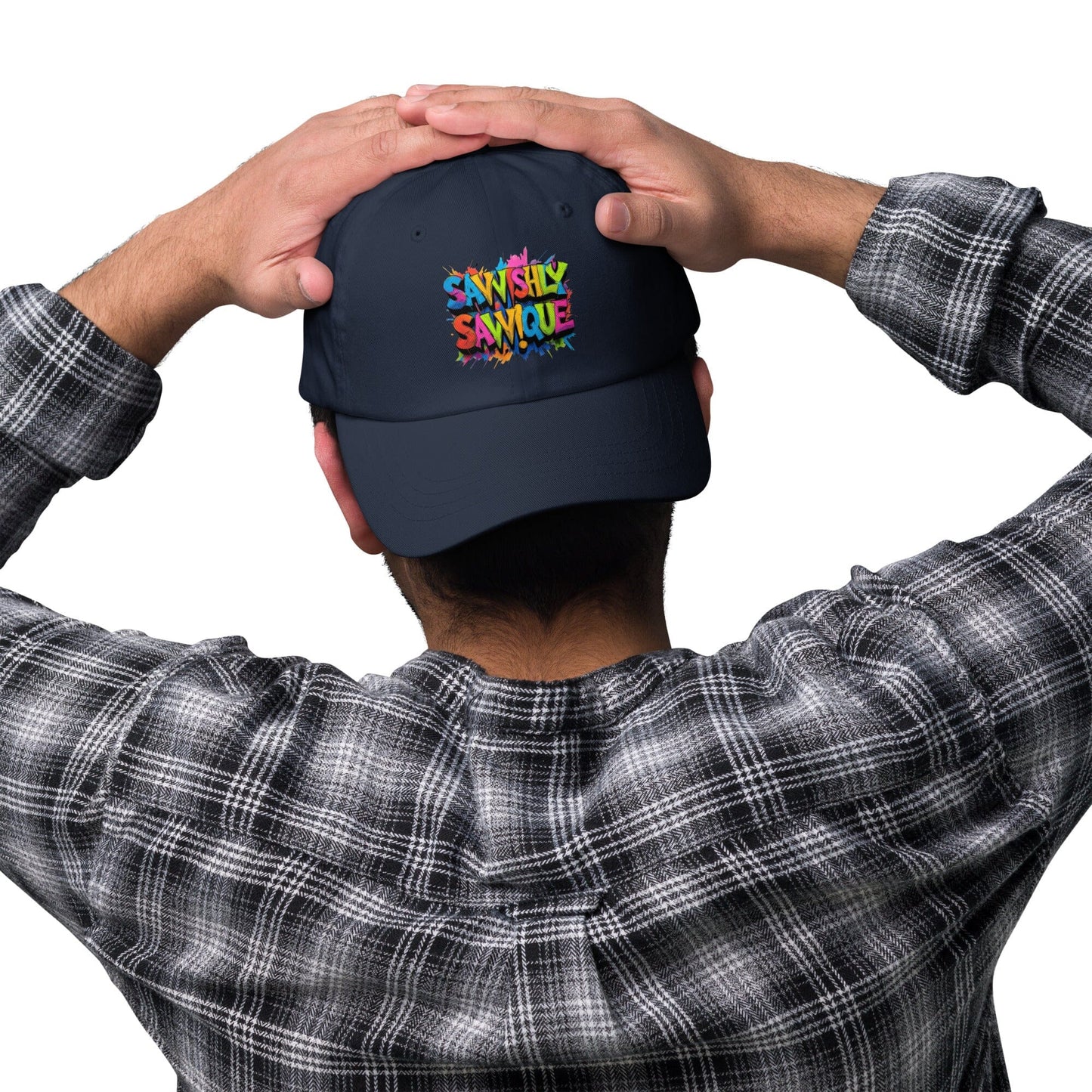 Savvishly Savvique Graffiti Cap - Colorful Street Art Design Accessories Savvishly Savvique Navy 