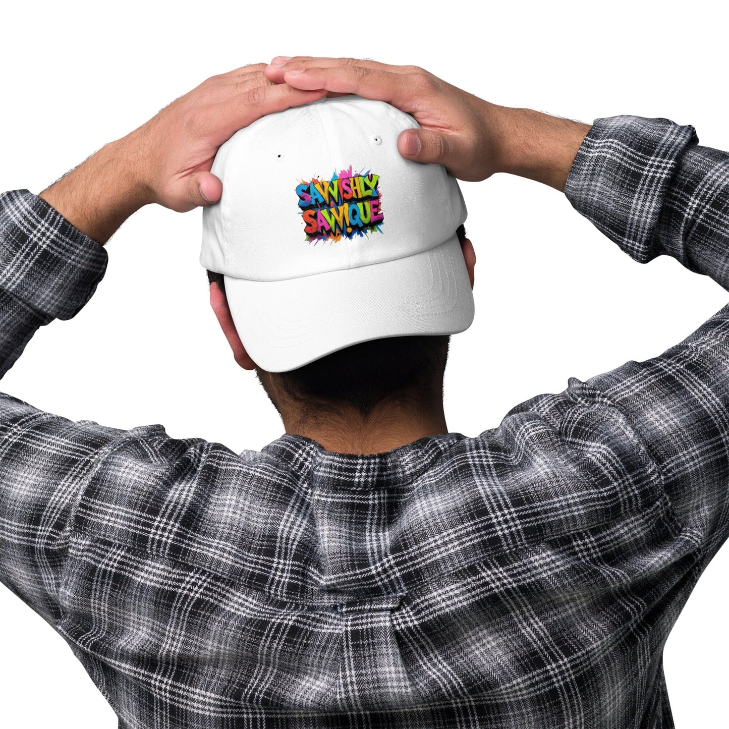Savvishly Savvique Graffiti Cap - Colorful Street Art Design Accessories Savvishly Savvique White 