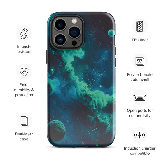 Space Galaxy iPhone Case - Stars Moon Planets Design Phone Accessories Savvishly Savvique iPhone 13 Pro Max 