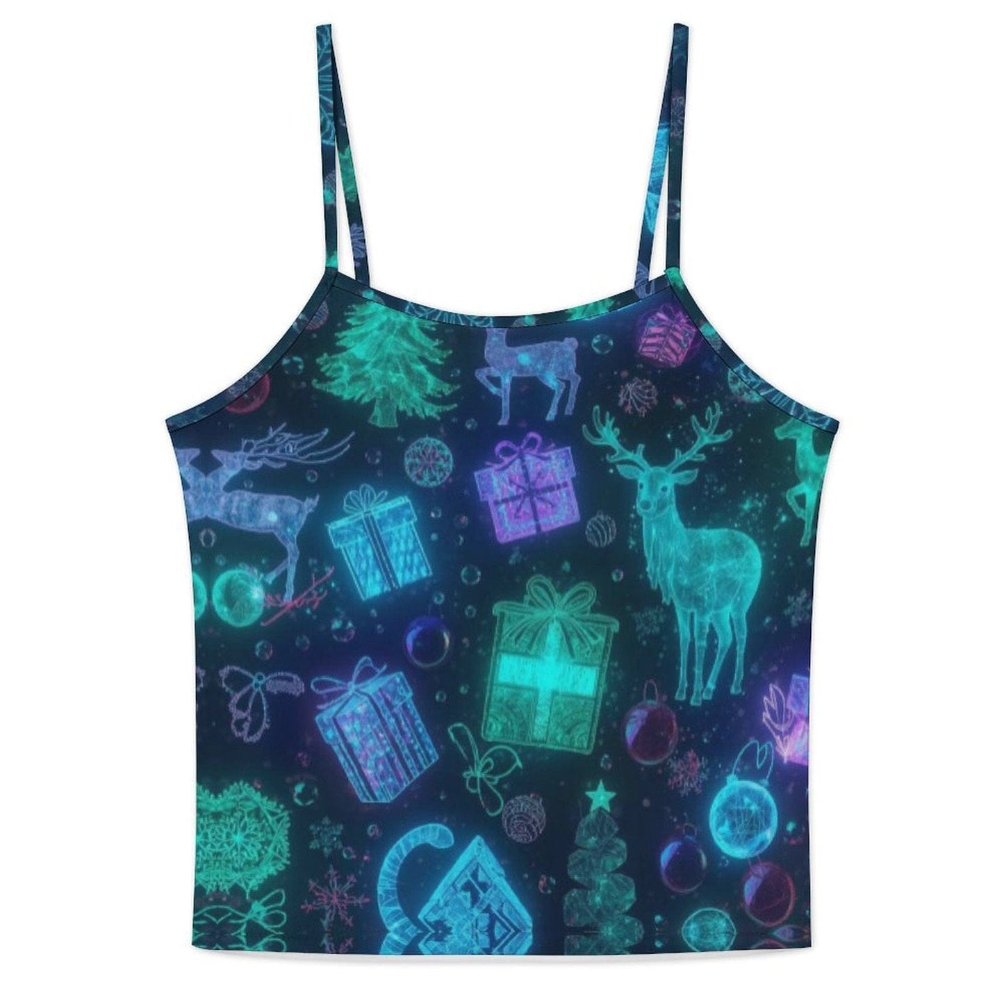 Strap pajama Set Women's Ice Silk Spaghetti Strap Shorts Pajama Set Artsadd 