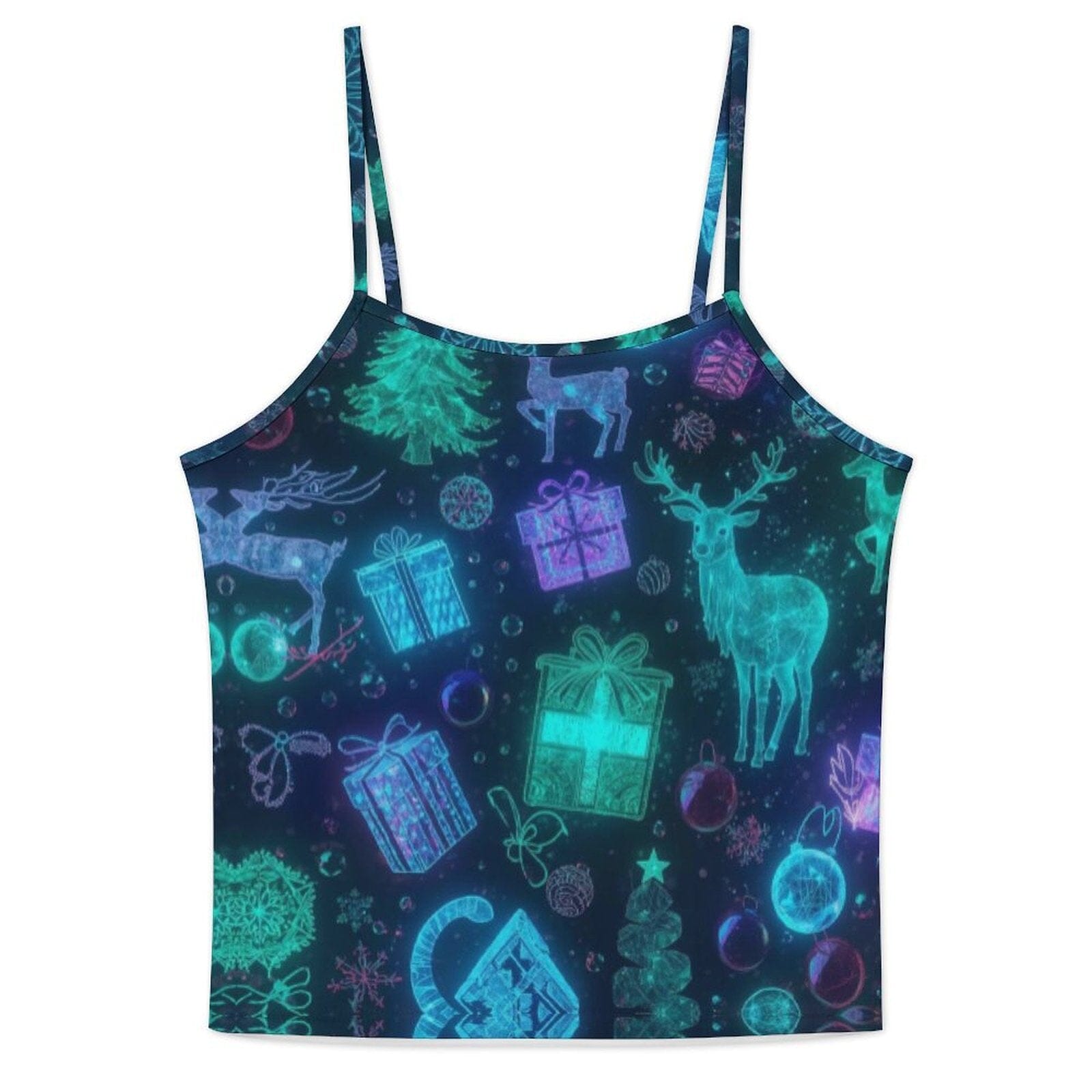 Strap pajama Set Women's Ice Silk Spaghetti Strap Shorts Pajama Set Artsadd 