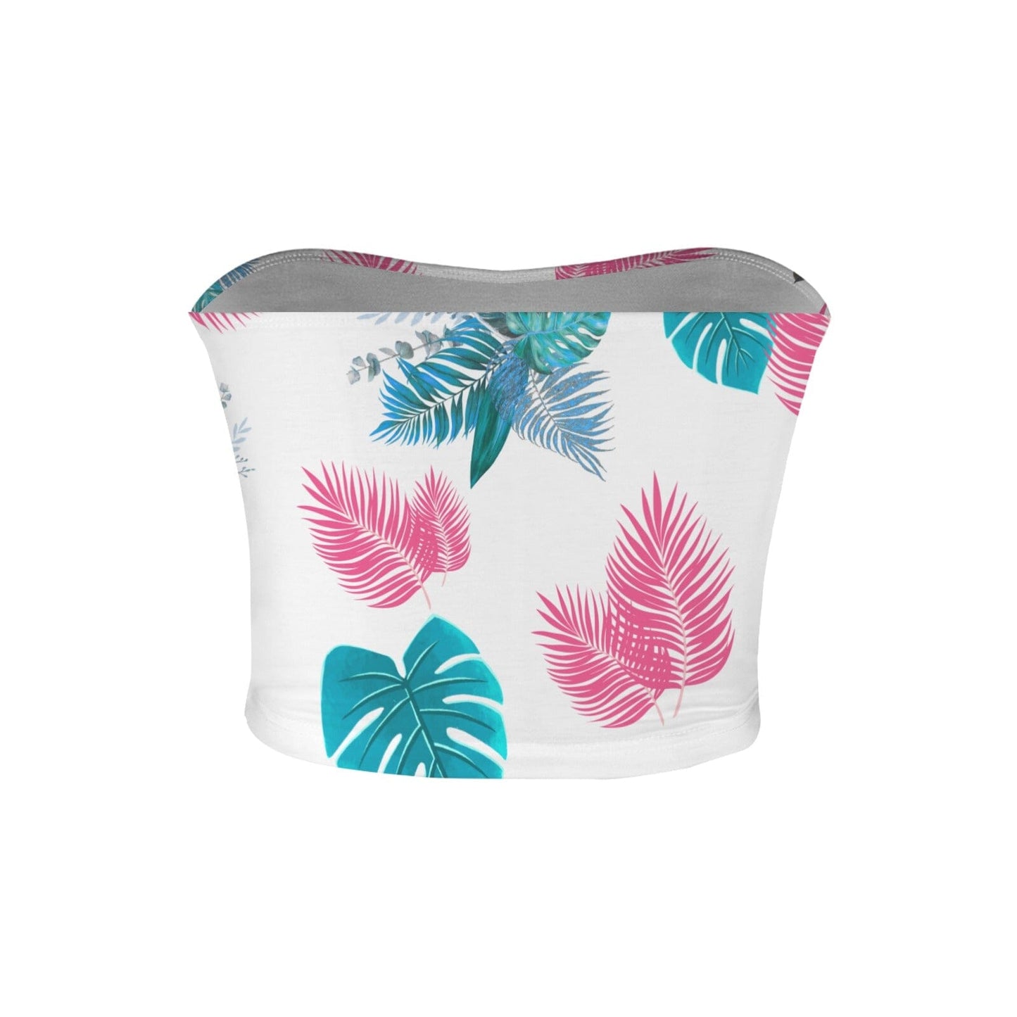 Strapless cropped top, Tropical lux Basic Backless Tube Crop Top Basic Backless Tube Crop Top Artsadd 