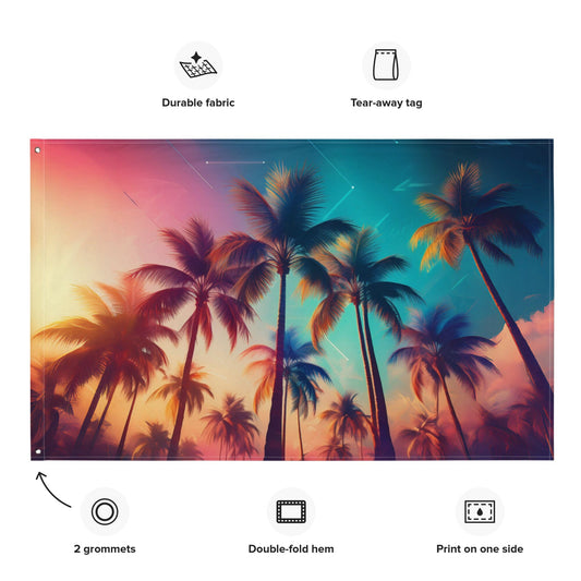 Tropical Evening - Wall Tapestry Wall Art Savvishly Savvique 