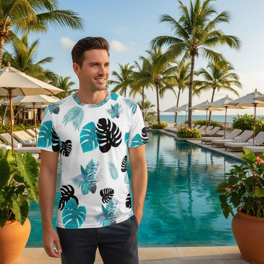 Tropical Lux Men's Ice Silk Shirt - All Over Print Short Sleeve Savvishly Savvique 