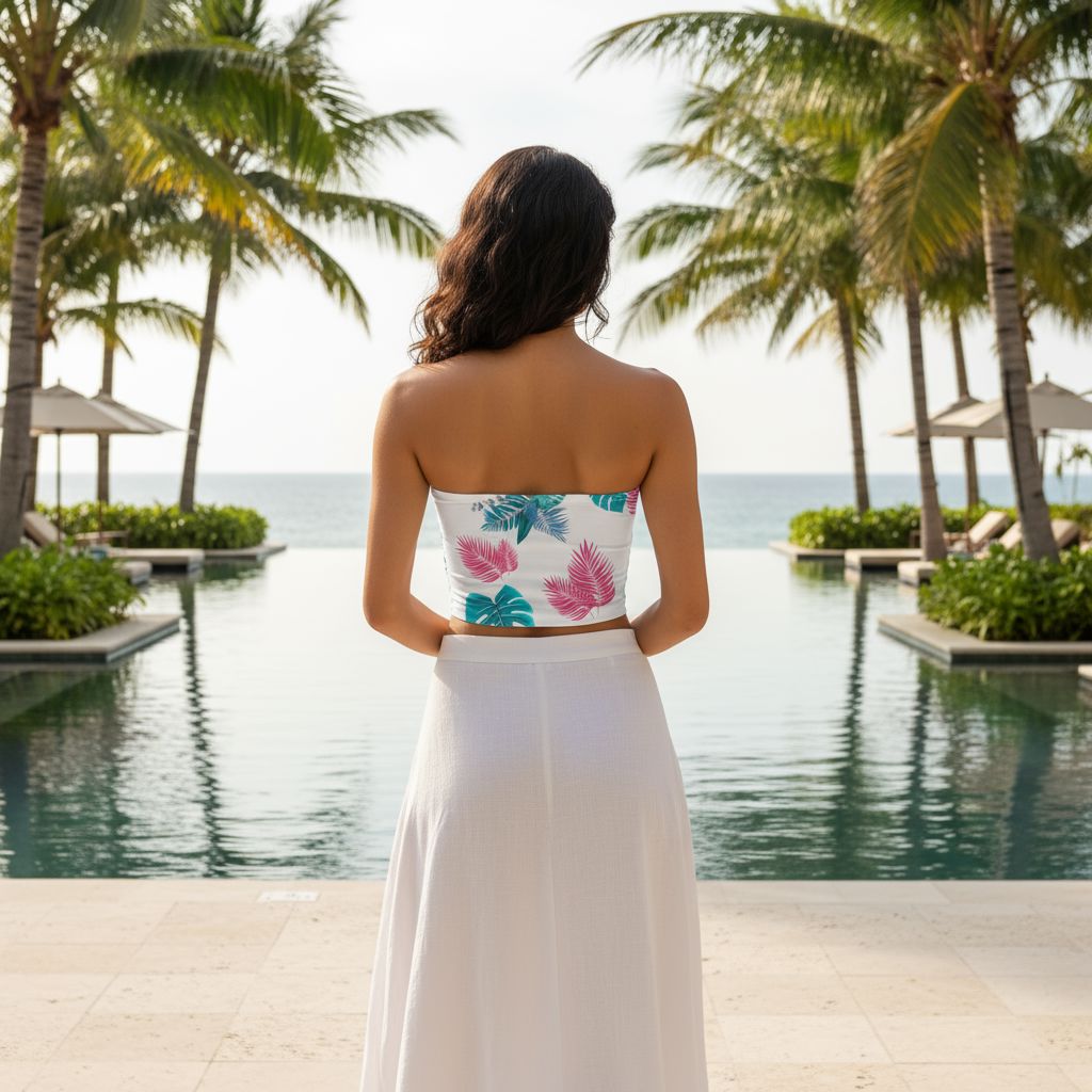 Tropical Lux Strapless Crop Top – Backless Bandeau Basic Backless Tube Crop Top Savvishly Savvique 