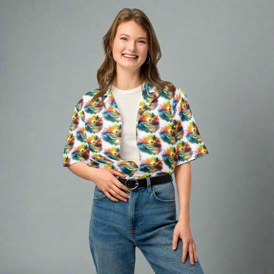 Unisex Custom Button-Up Shirt - Versatile Style for Everyone Unisex Clothing Savvishly Savvique 2XS 