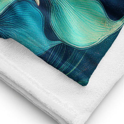 Vibrant Earthy Plant Beach Towel - Tropical Botanical Design Beach Towels Savvishly Savvique 
