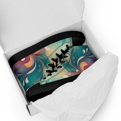 Vibrant Earthy Plant Women's High Top Shoes - Tropical Botanical Style Women's High Top Shoes Savvishly Savvique 