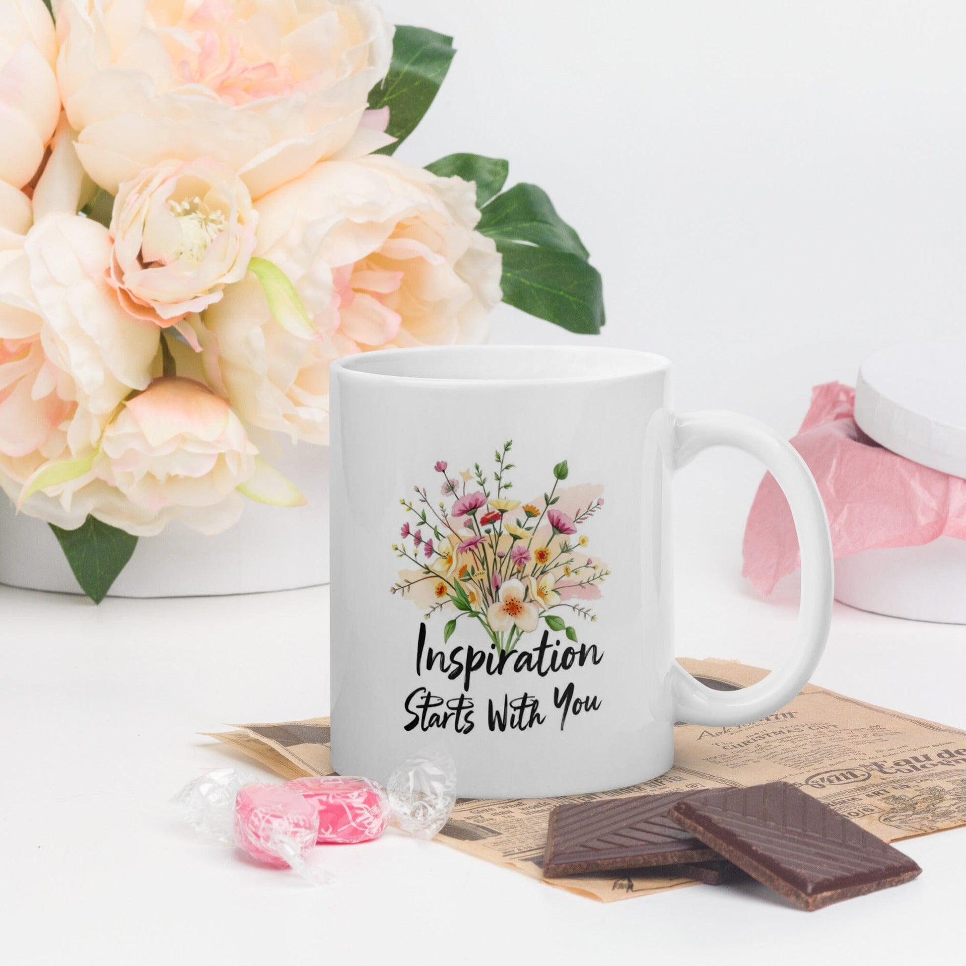 White Coffee Mug mug Savvishly Savvique 11 oz 