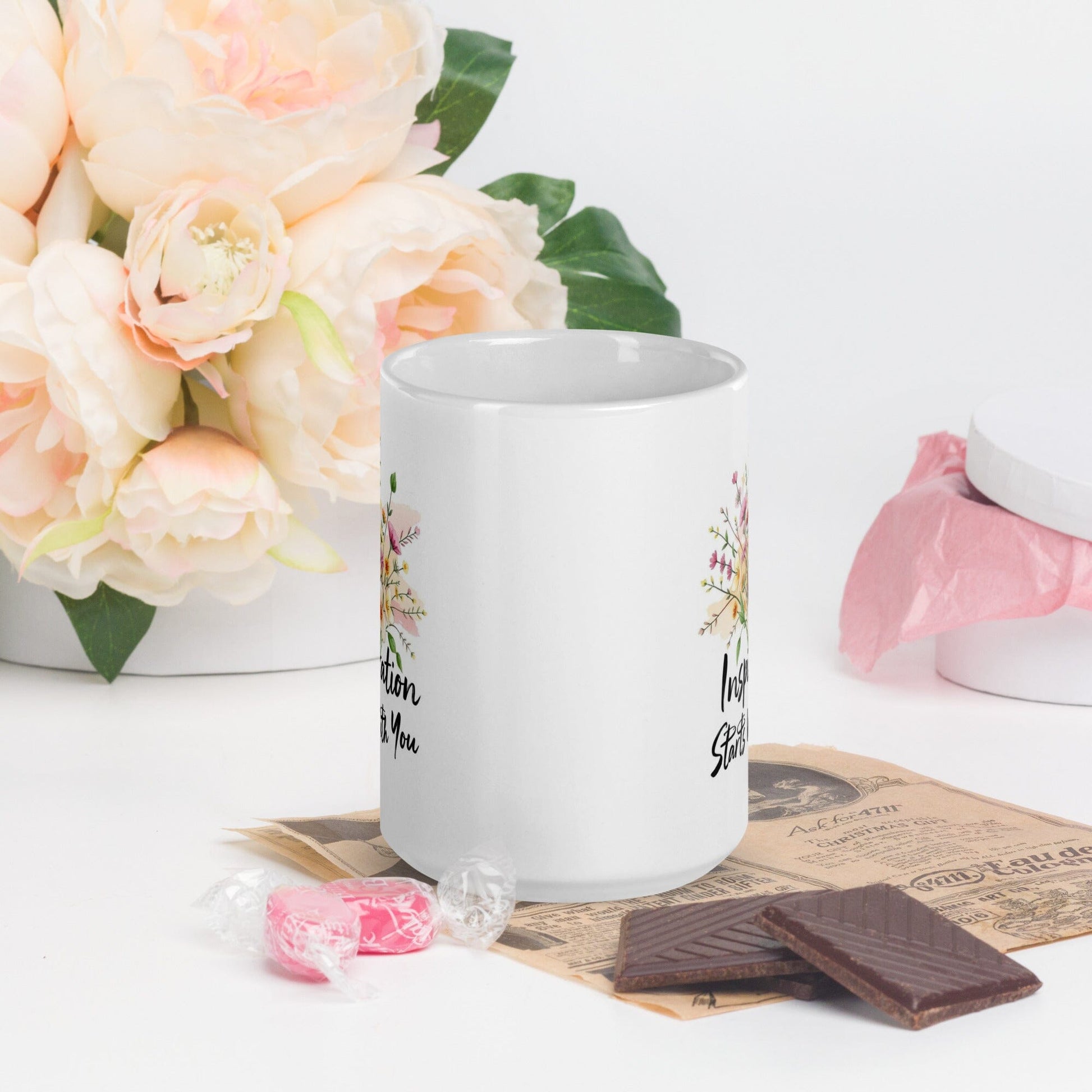 White Coffee Mug mug Savvishly Savvique 