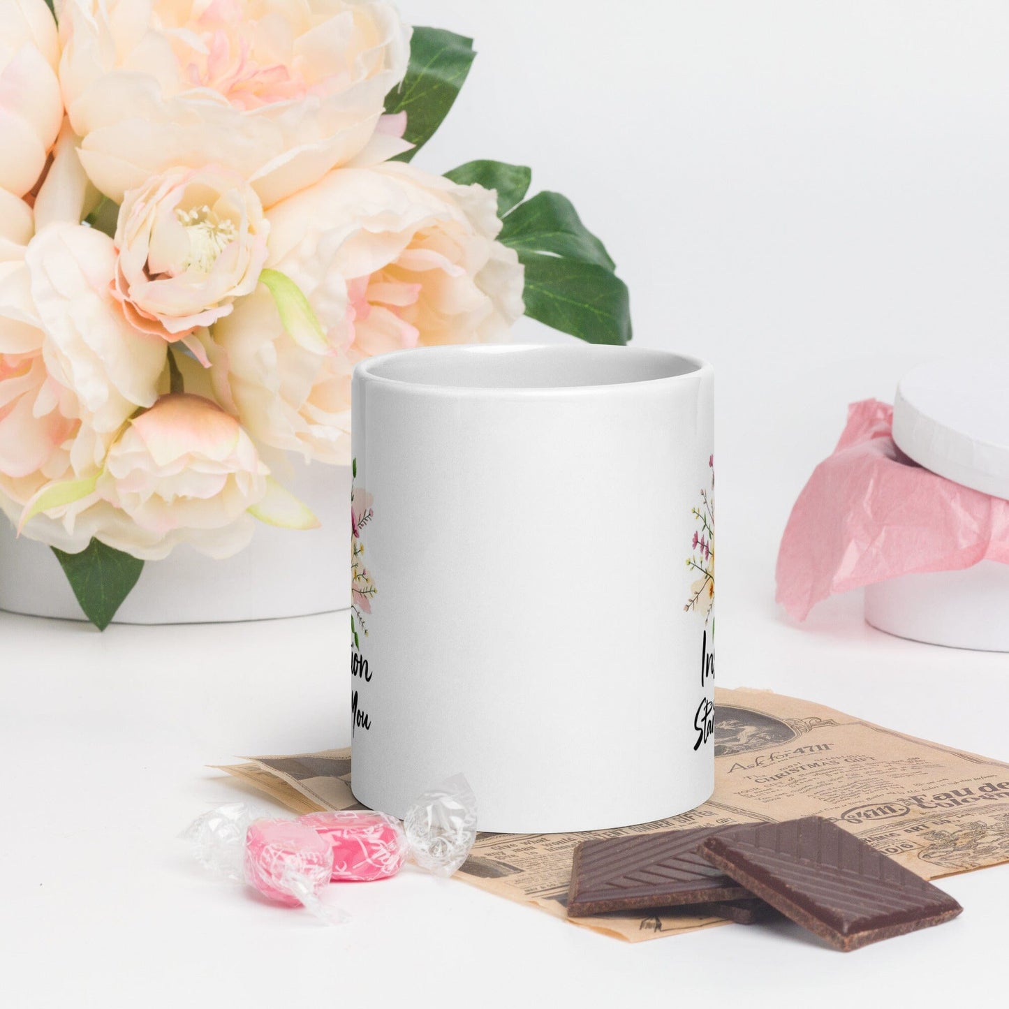 White Coffee Mug mug Savvishly Savvique 