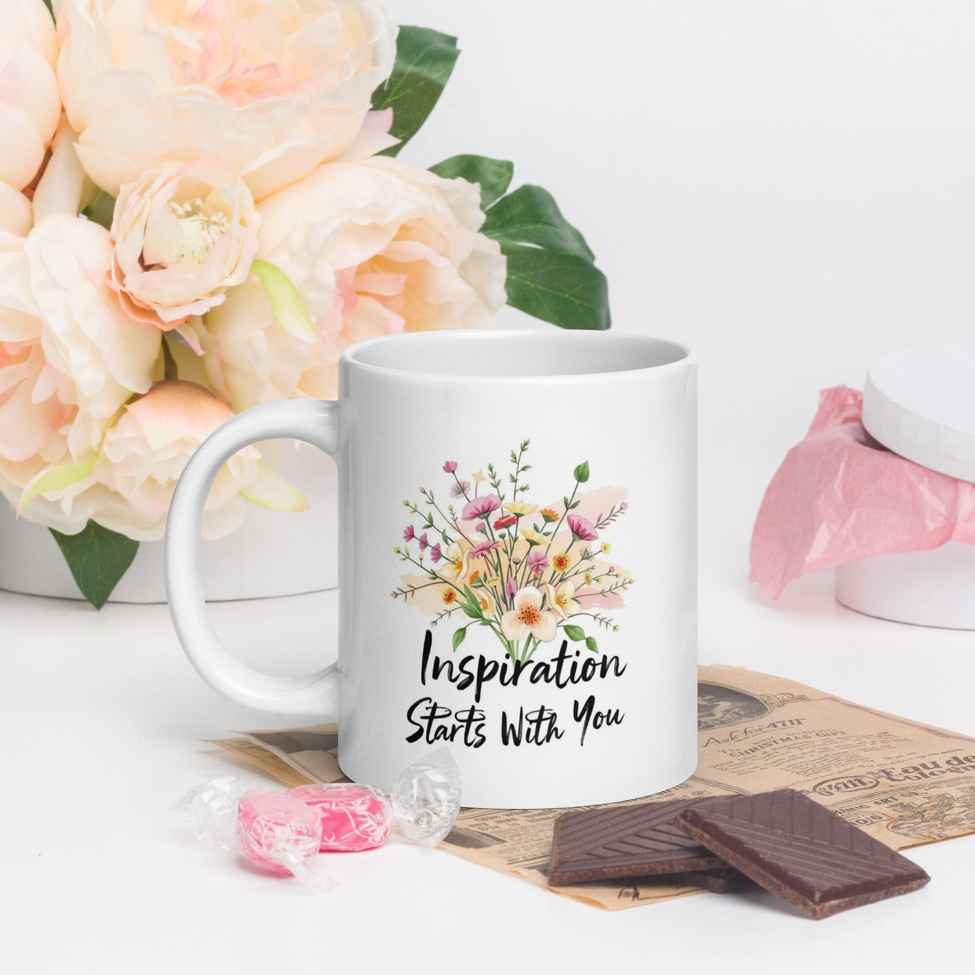 White Coffee Mug mug Savvishly Savvique 