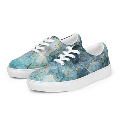 Women's Blue Canvas Shoes - Designer-Tested Perfect Fit Footwear Savvishly Savvique 