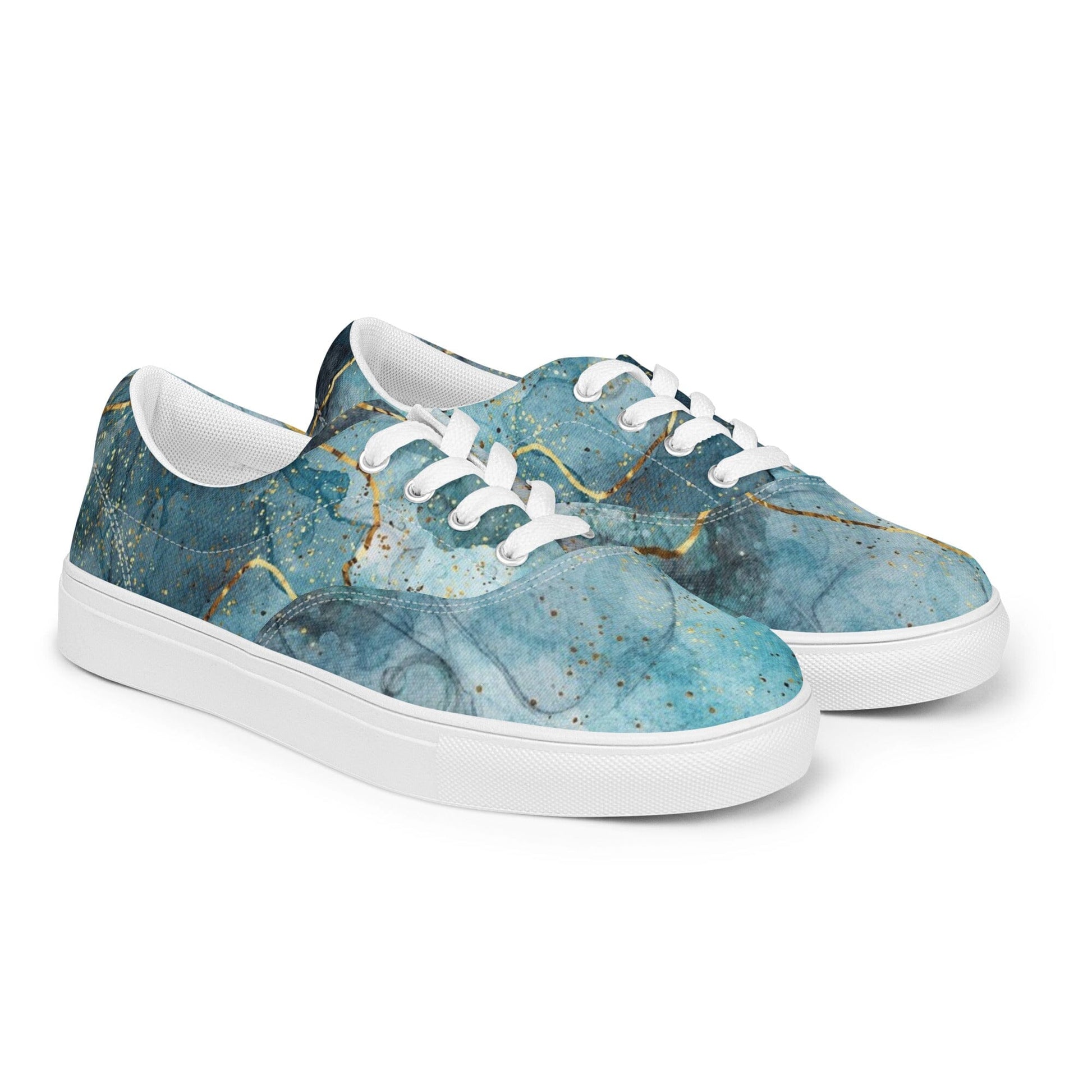 Women's Blue Canvas Shoes - Designer-Tested Perfect Fit Footwear Savvishly Savvique 