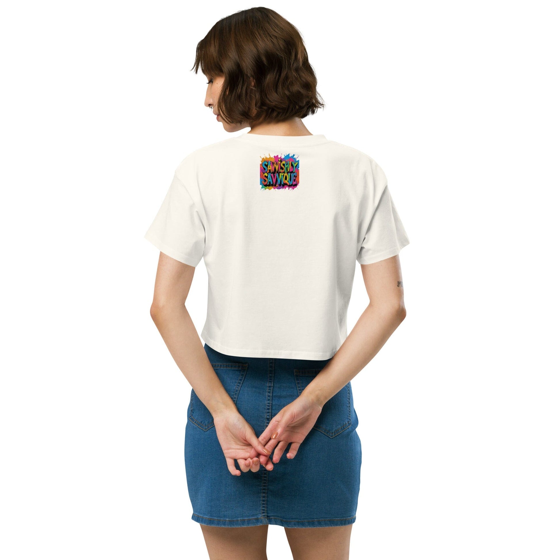 Women's Colorful Bird Crop Top - Vibrant Statement Piece Clothing Savvishly Savvique 