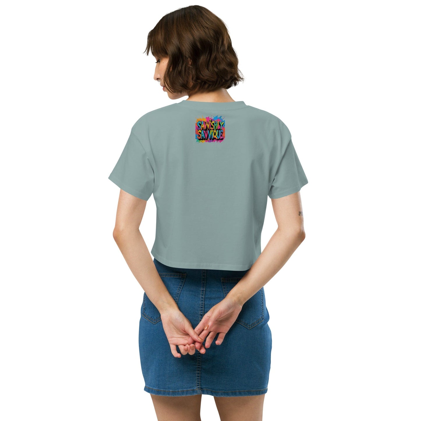 Women's Colorful Bird Crop Top - Vibrant Statement Piece Clothing Savvishly Savvique 