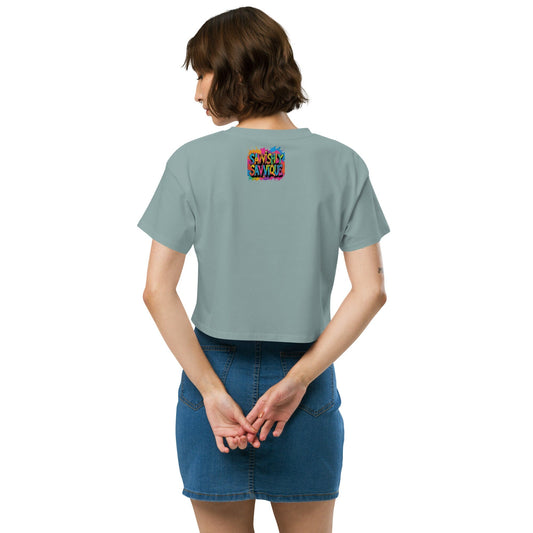 Women's Colorful Bird Crop Top - Vibrant Statement Piece Clothing Savvishly Savvique 
