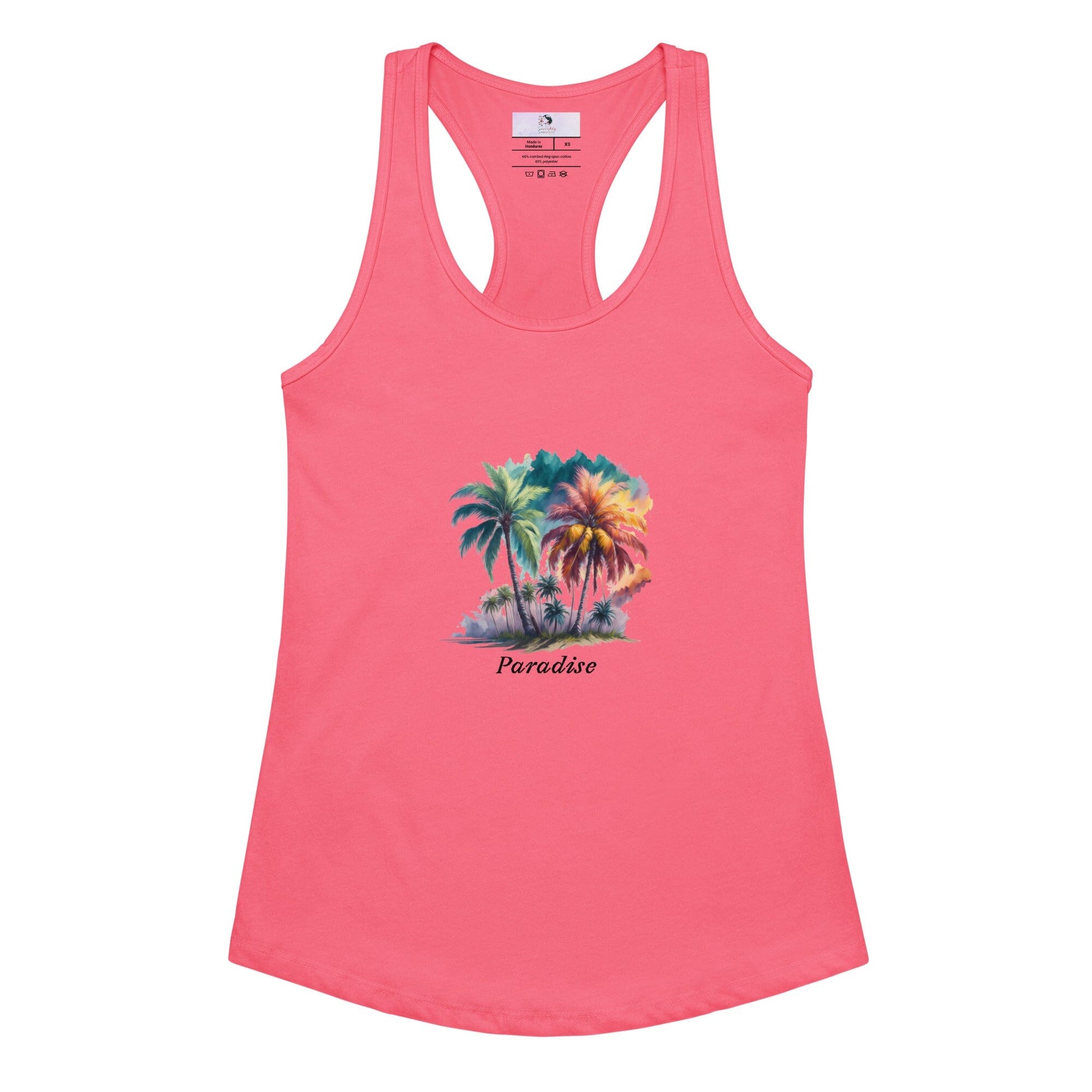 Women's Fitted Racerback Tank - Sleek Athletic Elegance Activewear Savvishly Savvique Hot Pink XS 