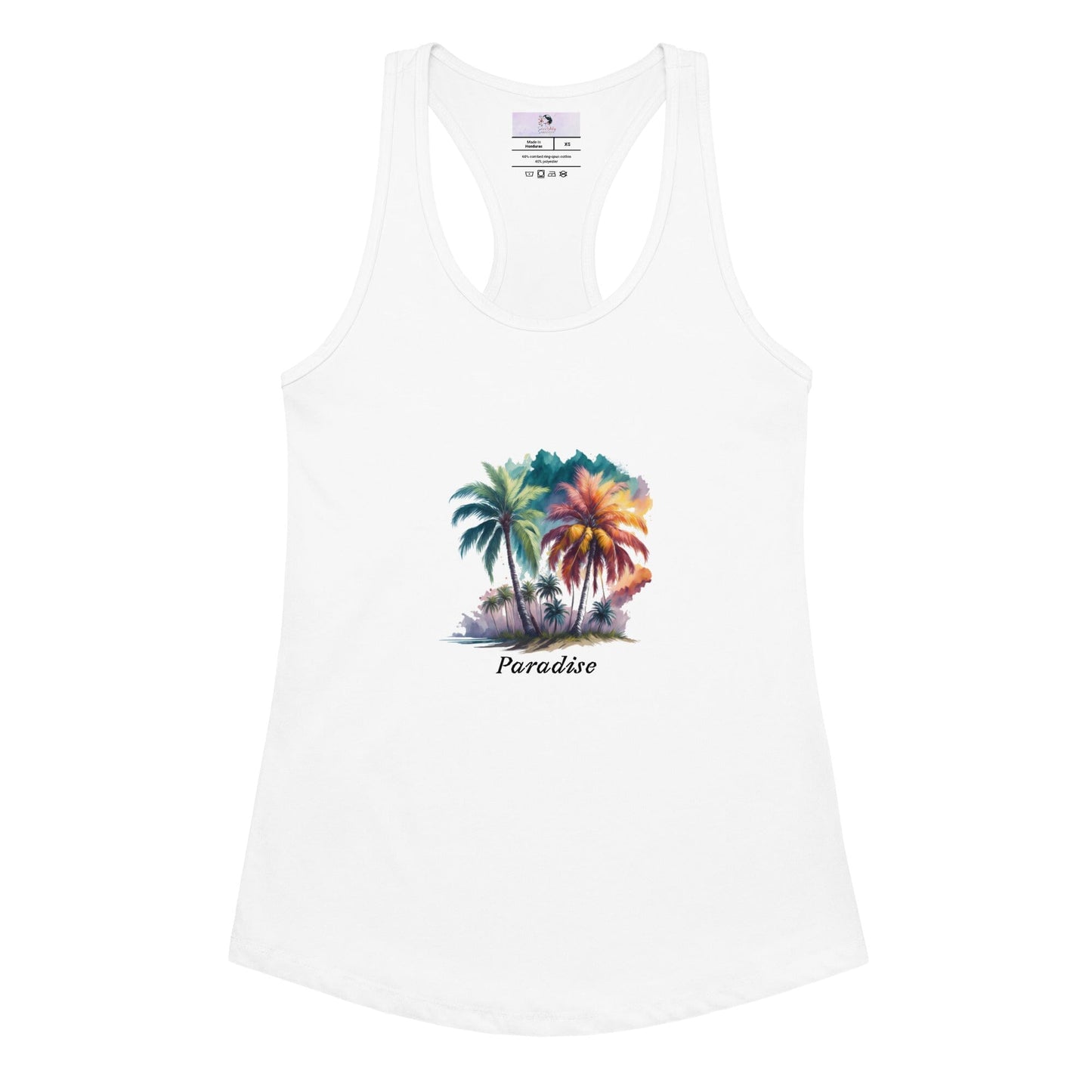 Women's Fitted Racerback Tank - Sleek Athletic Elegance Activewear Savvishly Savvique White XS 