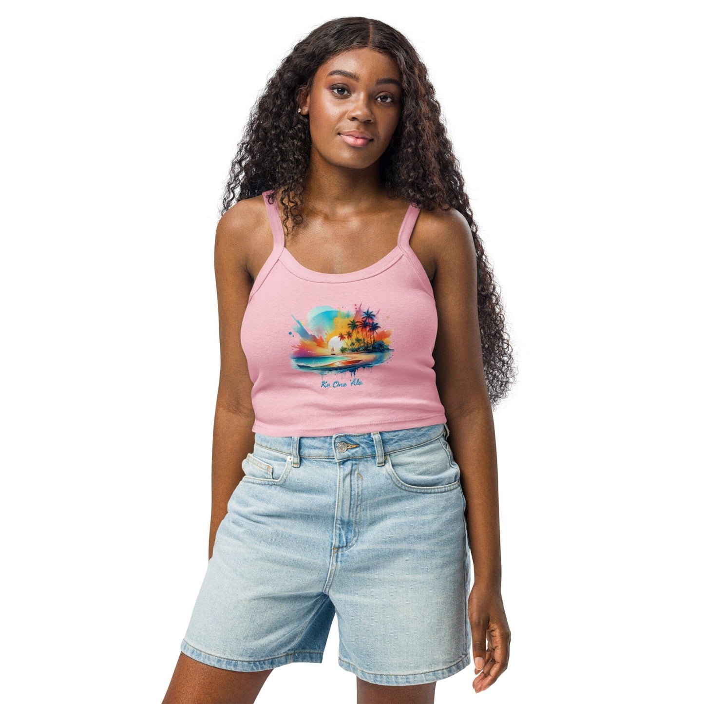 Women's Premium Micro-Rib Tank Top - Soft Cotton Blend Tops Savvishly Savvique Solid Pink Blend XS 