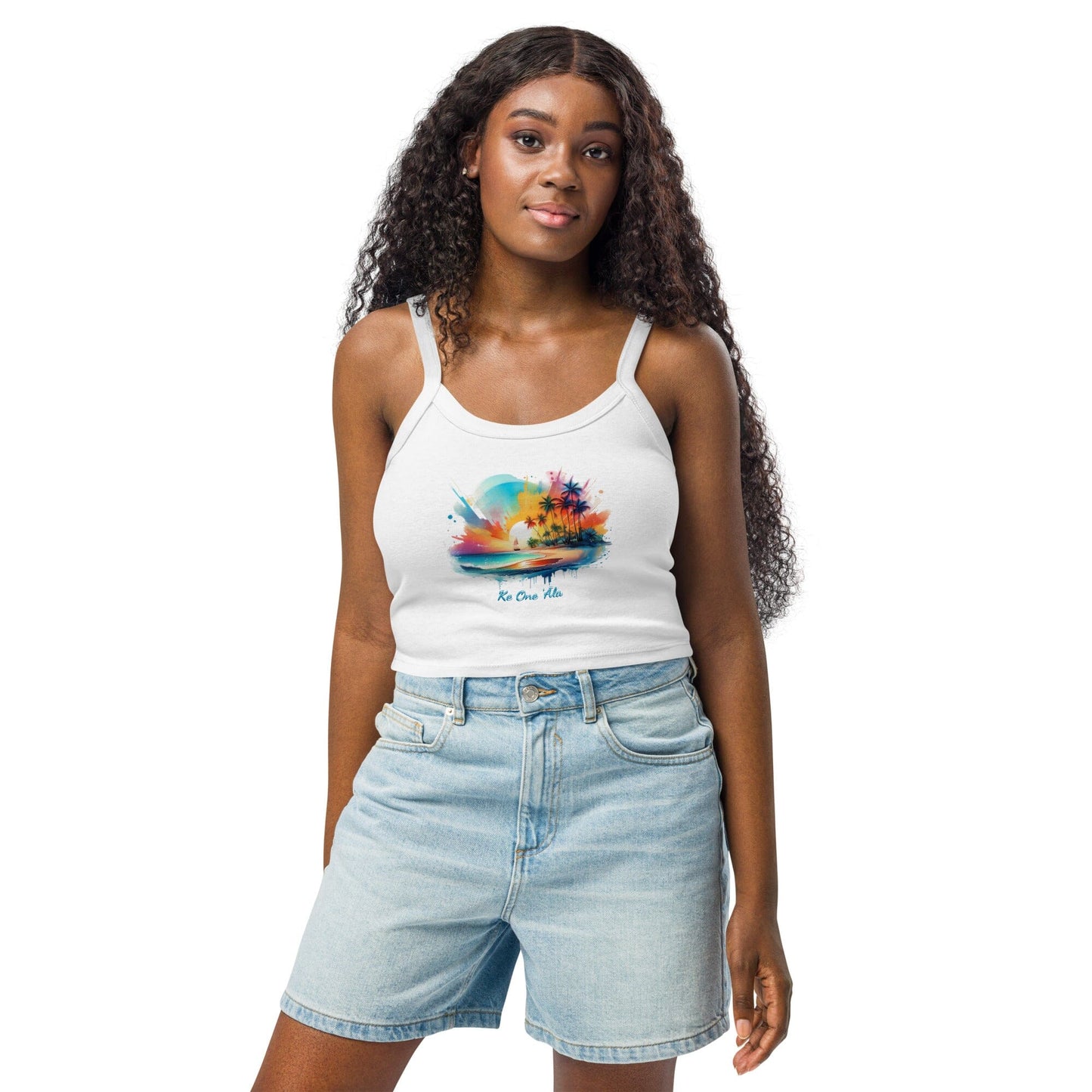 Women's Premium Micro-Rib Tank Top - Soft Cotton Blend Tops Savvishly Savvique Solid White Blend XS 