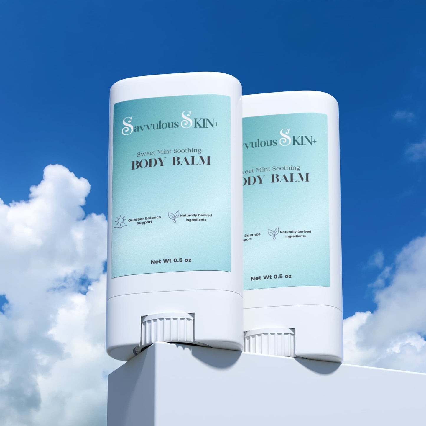 Zinc Sun Slide 2-Pack - Soothing After-Sun Relief Balm After-Sun Balm Savvishly Savvique 